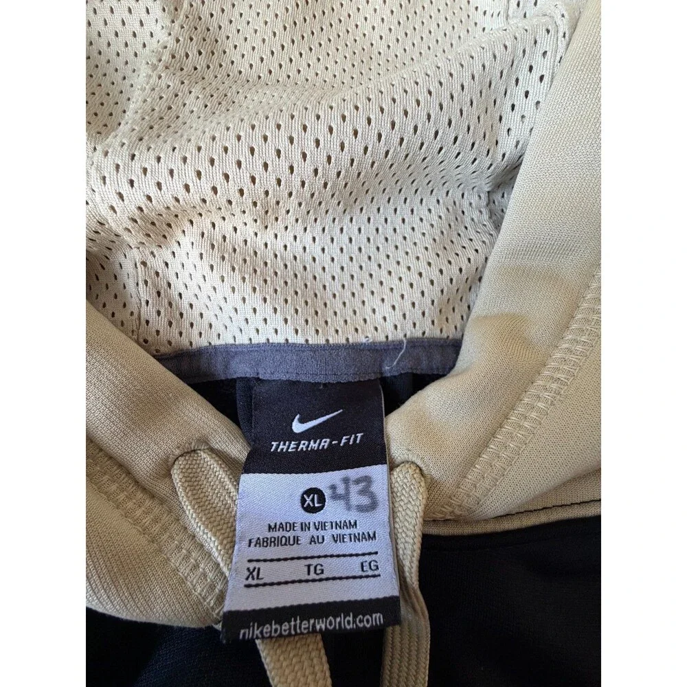 Nike Wake Forest Demon Deacons Therma-FIT Hoodie XL Black Gold NCAA